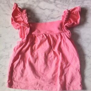 Pink Ruffle Sleeve Top